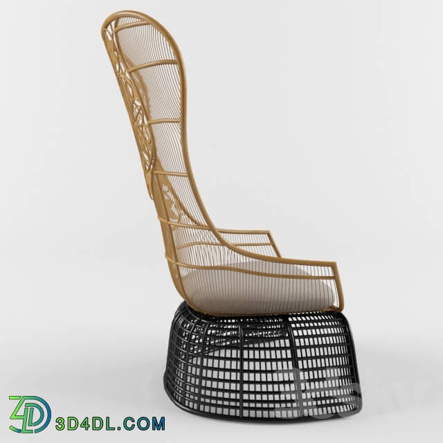 Arm chair - B_b Italia Crinoline high armchair