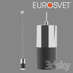 Ceiling light - OHM Suspension lamp Eurosvet 50146_1 chrome _ black 