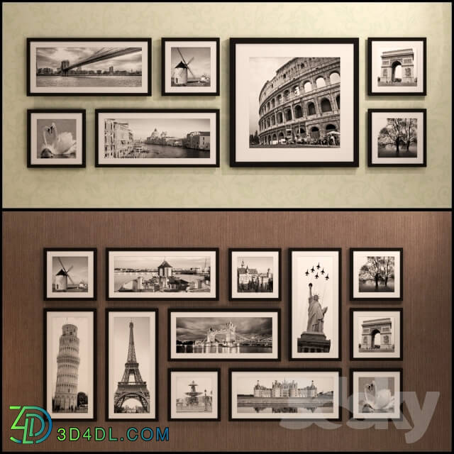 Frame - The picture in the frame_ 20 pieces - 5 combinations _a collection of 15_ Picture Frame