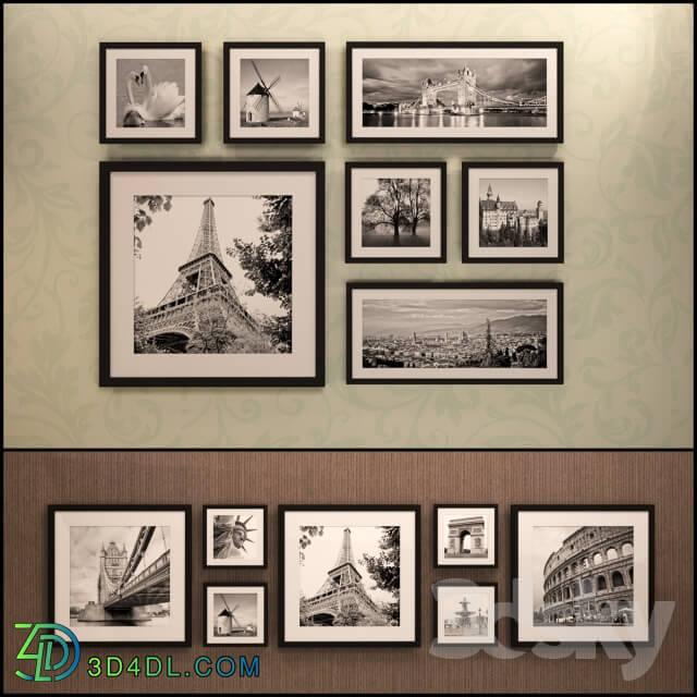 Frame - The picture in the frame_ 20 pieces - 5 combinations _a collection of 15_ Picture Frame