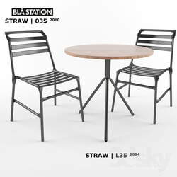 Table _ Chair - BLA STATION _ STRAW chair and table set 