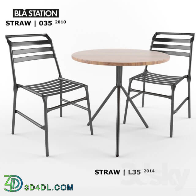 Table _ Chair - BLA STATION _ STRAW chair and table set