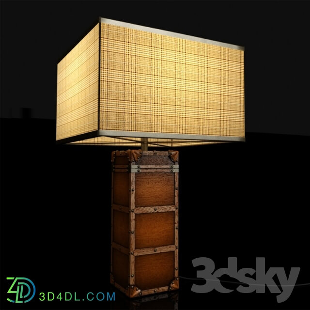 Table lamp - Travel trunk style table lamp