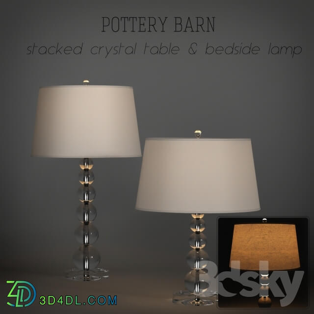 Table lamp - POTTERY BARN Stacked Crystal Table Lamp