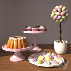 Food and drinks - Easter decor set 