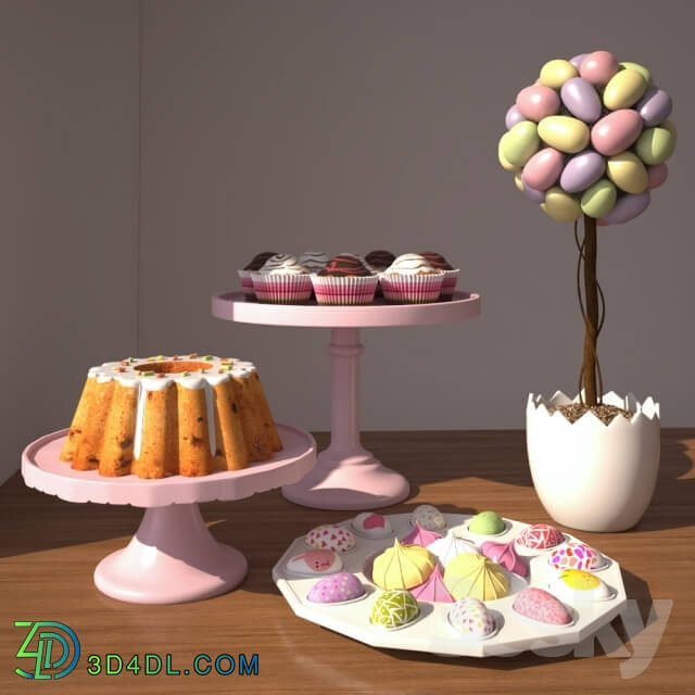 Food and drinks - Easter decor set