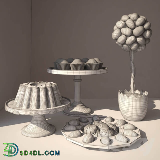 Food and drinks - Easter decor set