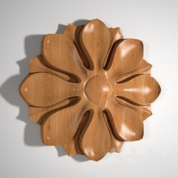 Decorative plaster - Carved rosette flower 