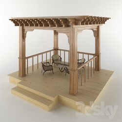 Other architectural elements - Pergola with sitting set 