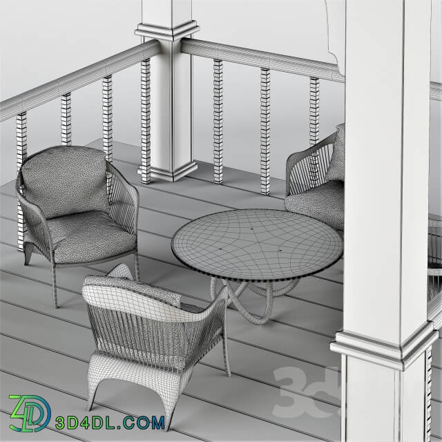 Other architectural elements - Pergola with sitting set