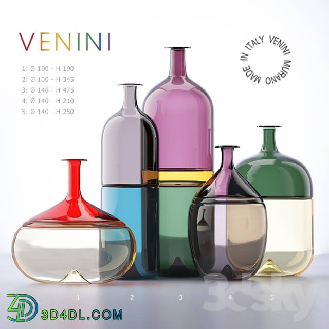 Vase - Bolle_bottles_Venini