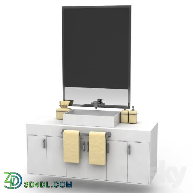 Bathroom furniture - Bedside cabinet with sink