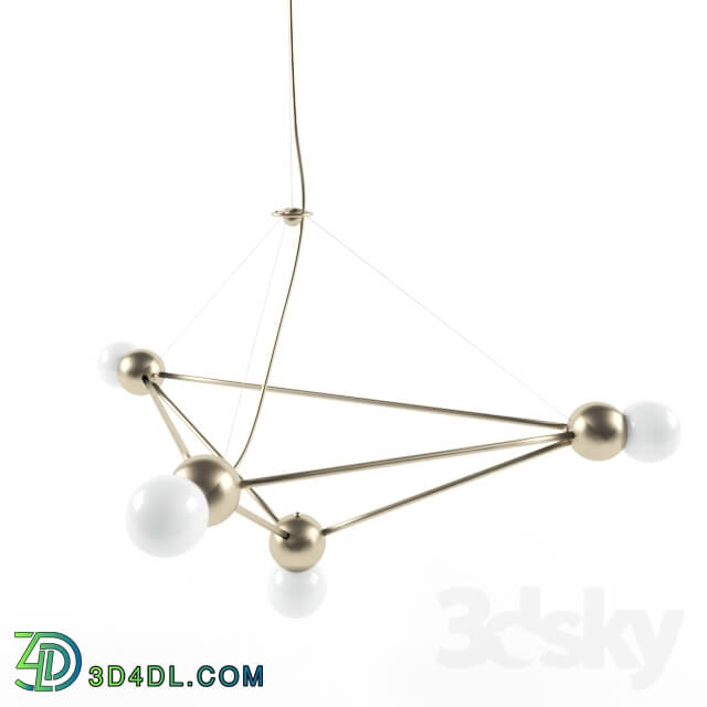 Ceiling light - Rosie-Li-Chandelier-4-Light-Pyramid