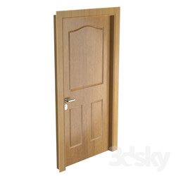 Doors - Wooden Door_3 Panels 