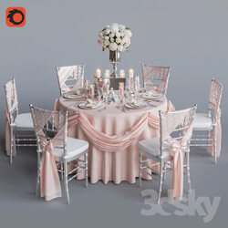 Table _ Chair - Wedding table for 6 persons 2 Corona 