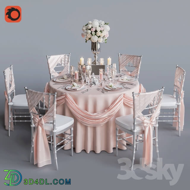 Table _ Chair - Wedding table for 6 persons 2 Corona
