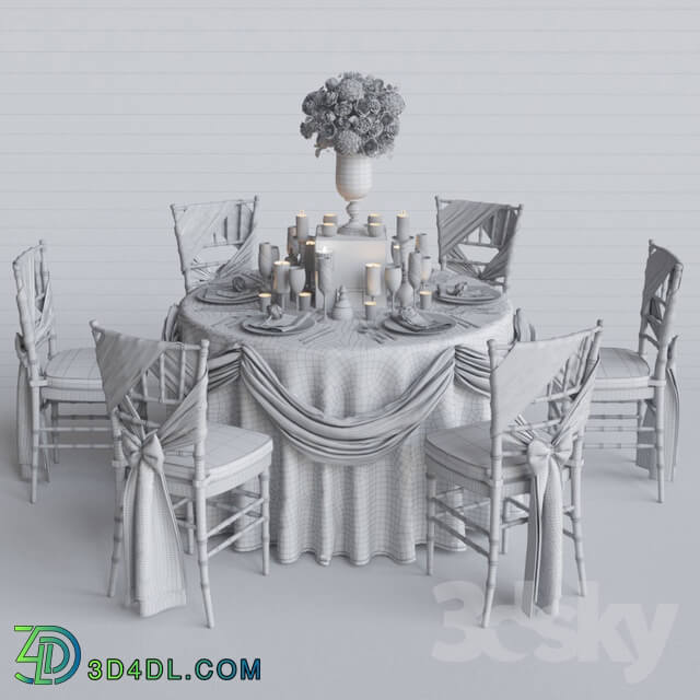 Table _ Chair - Wedding table for 6 persons 2 Corona