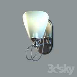 Wall light - Denmark 1 Light Wall Sconce In Imperial Silver With Frosted Cirrus Glass - Quoizel _DK8701IS_ 