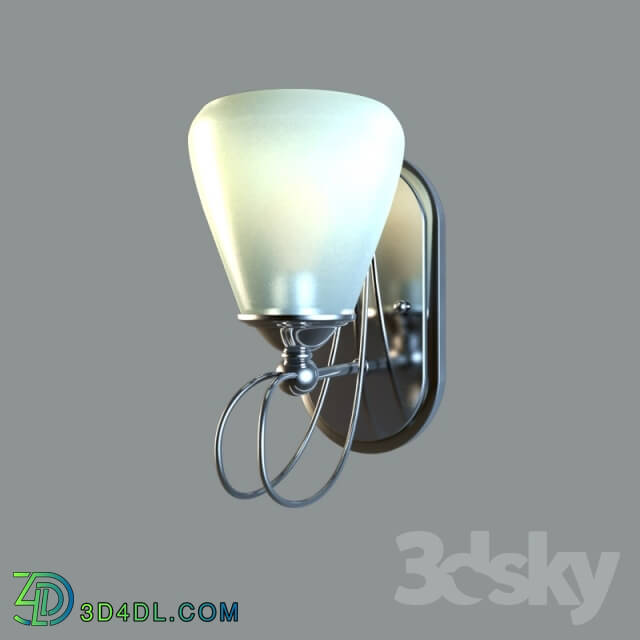 Wall light - Denmark 1 Light Wall Sconce In Imperial Silver With Frosted Cirrus Glass - Quoizel _DK8701IS_