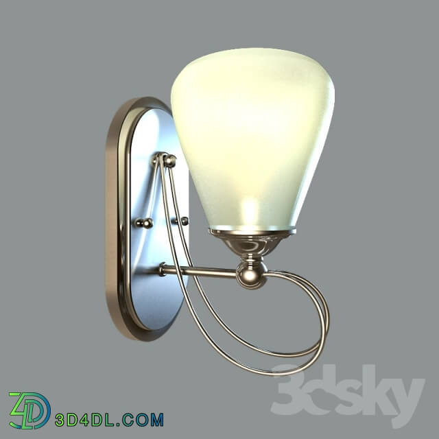 Wall light - Denmark 1 Light Wall Sconce In Imperial Silver With Frosted Cirrus Glass - Quoizel _DK8701IS_