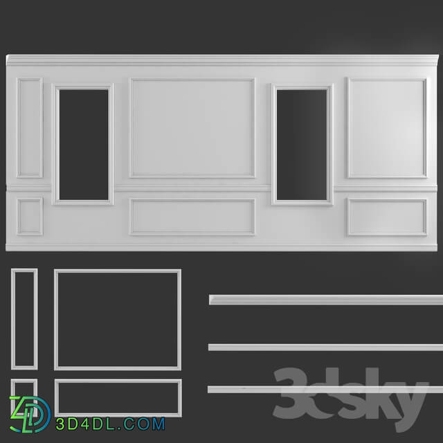 Decorative plaster - wall decoration set 01