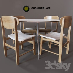 Table _ Chair - Table Willington Round and Chair Skandinaviya 