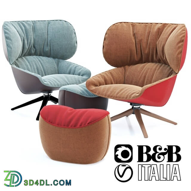 Arm chair - B _amp_ B Italia TABANO _Vray _ Corona_