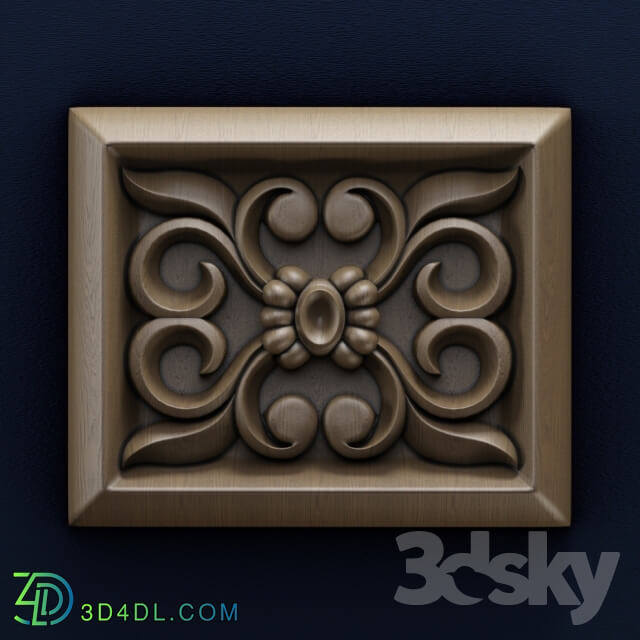 Decorative plaster - Rosette carved