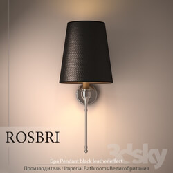 Wall light - Rosbri Bra Pendant black leather effect 