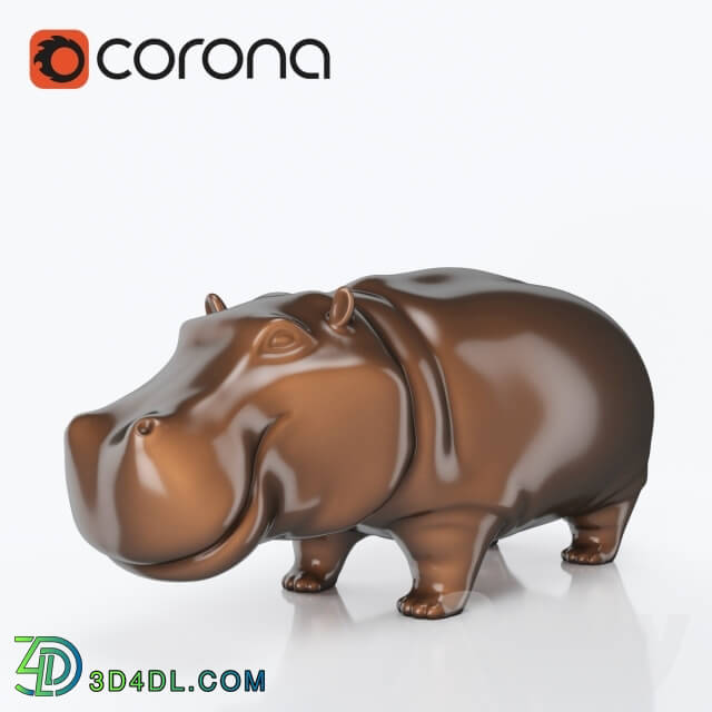 Sculpture - figurine Hippo Bongo