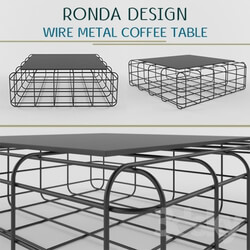 Table - Ronda Design Wire Metal Coffee Table 