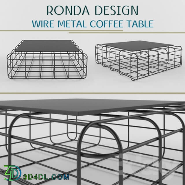 Table - Ronda Design Wire Metal Coffee Table