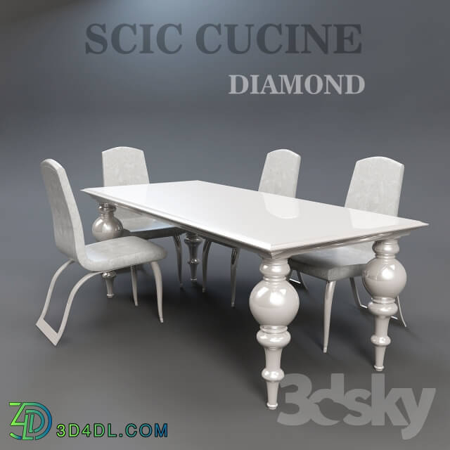 Table - Dining table SCIC CUCINE DIAMOND and chair