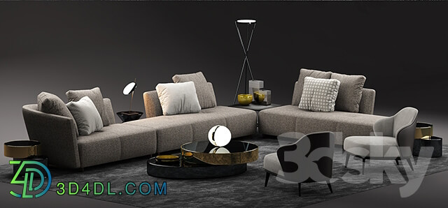 Sofa - Sofa minotti lounge seymour