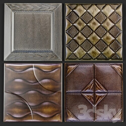 Other decorative objects - Decorative leather 3D panel 