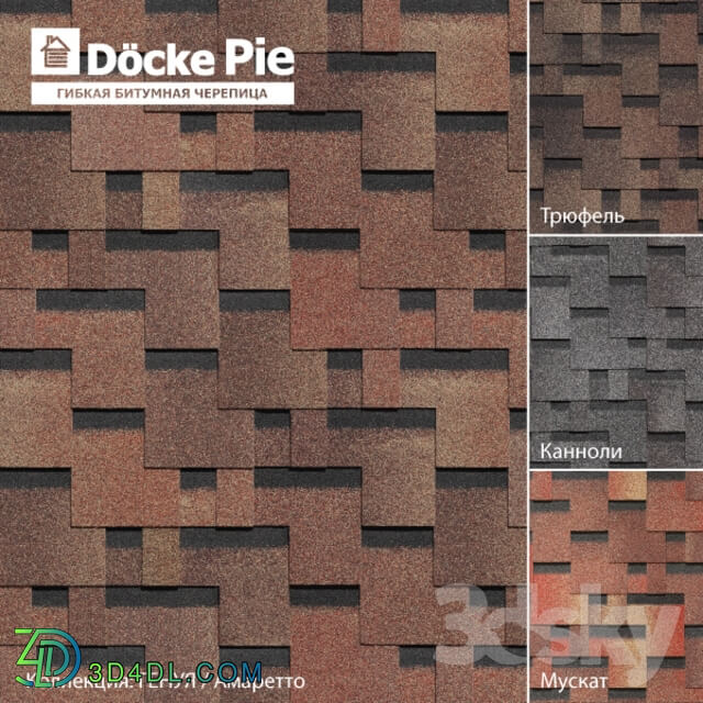 Miscellaneous - Flexible bituminous shingles Döcke PIE GOLD _ Genoa