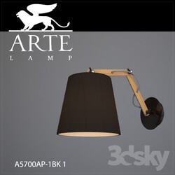 Wall light - Bra ArteLamp A5700AP-1BK 