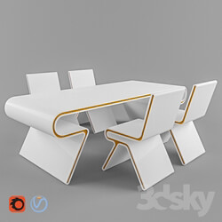 Table _ Chair - sleek futuristic 