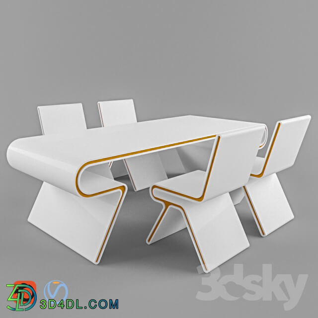 Table _ Chair - sleek futuristic