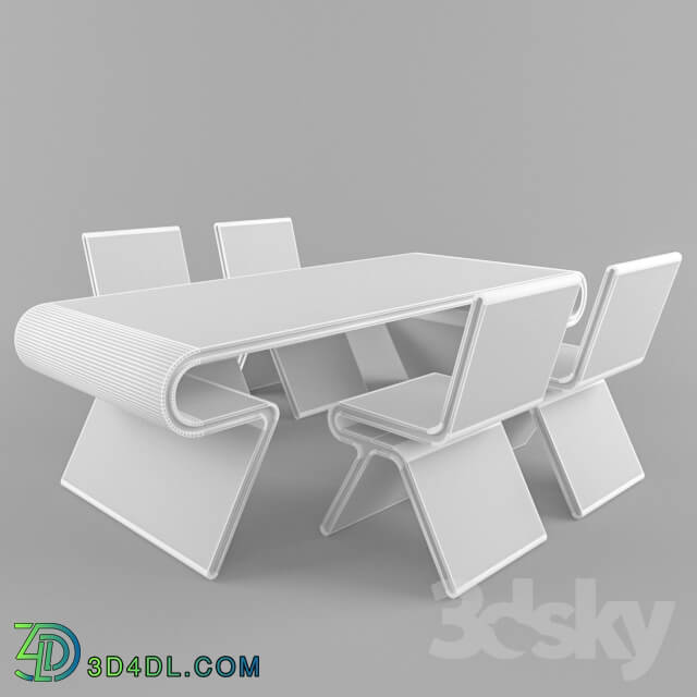 Table _ Chair - sleek futuristic