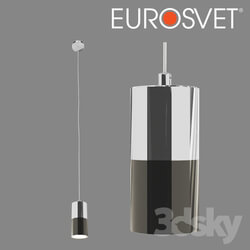 Ceiling light - OHM Suspension lamp Eurosvet 50146_1 chrome _ black pearl 