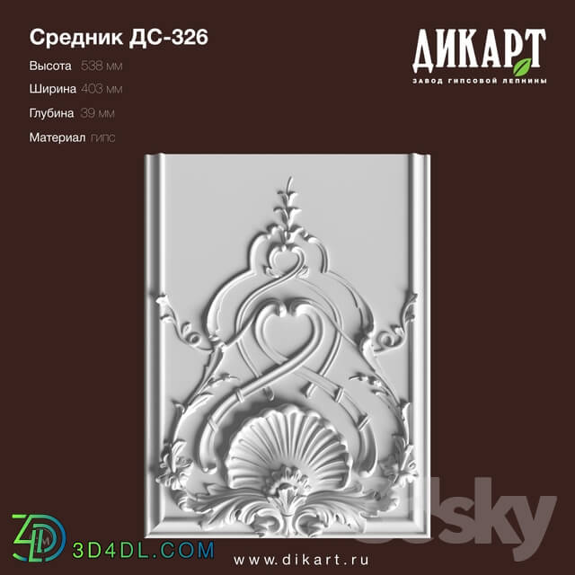 Decorative plaster - www.dikart.ru DS-326 538x403x39mm 4.7.2019