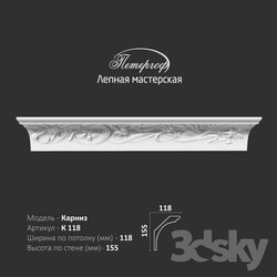 Decorative plaster - OM cornice K118 Peterhof - stucco workshop 