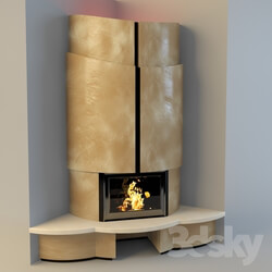 Fireplace - Corner fireplace 