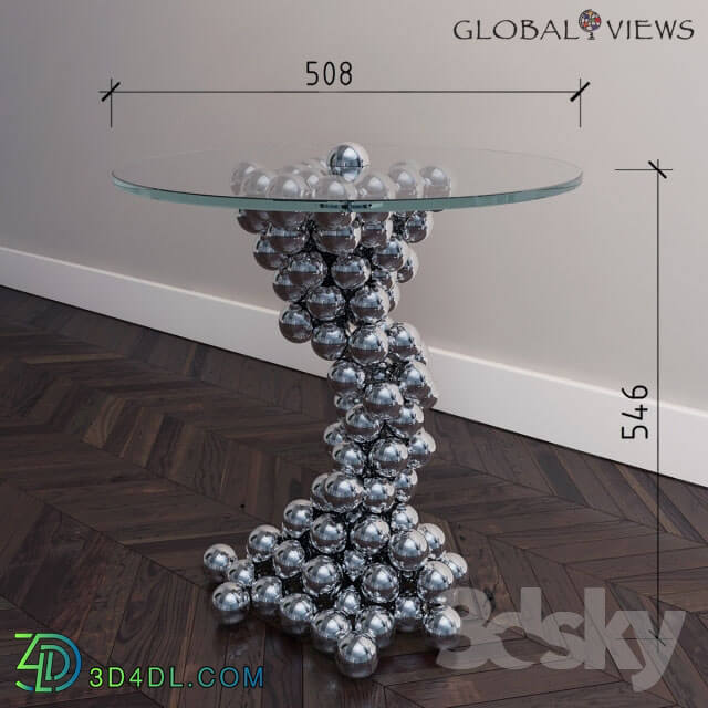 Table - Global Views Raquel Sphere Side Table