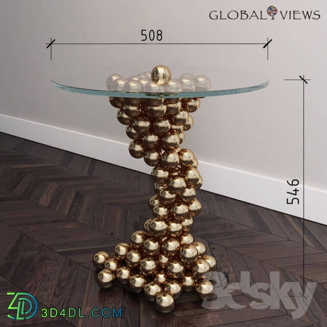 Table - Global Views Raquel Sphere Side Table