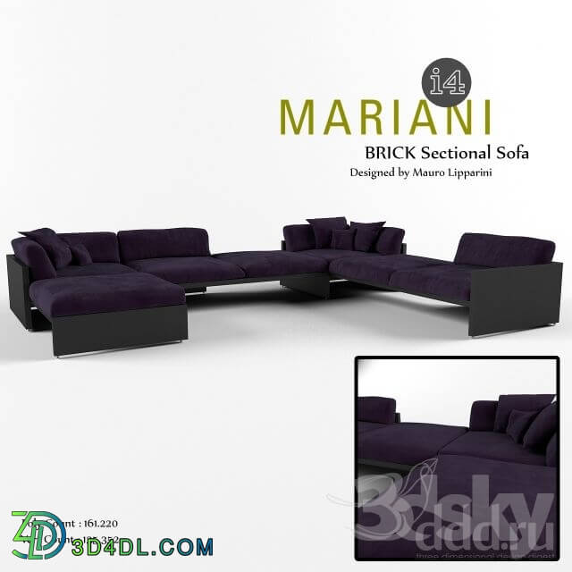 Sofa - I 4 Mariani - Brick Sectional Sofa