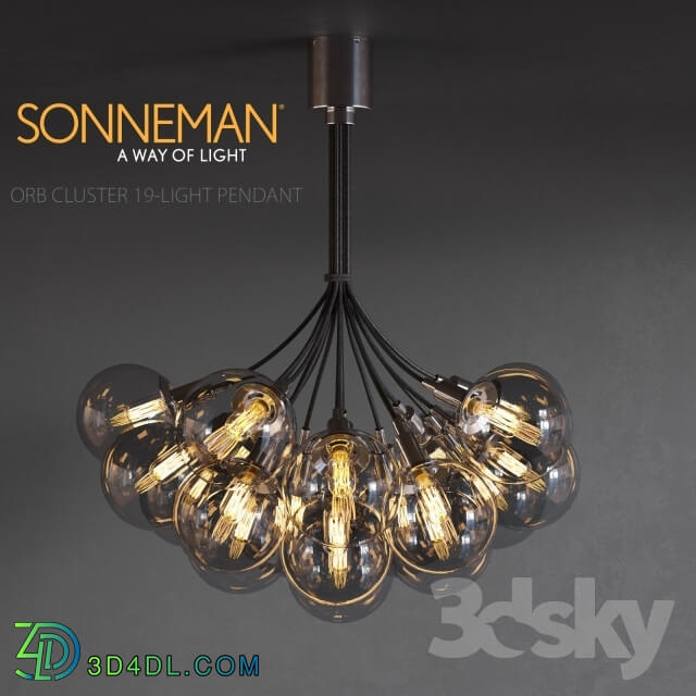 Ceiling light - Sonneman ORB CLUSTER 19-LIGHT PENDANT