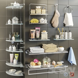 Bathroom accessories - Accessories and cosmetics for the bath _ Axentia shelves_ Bemeta set 2 
