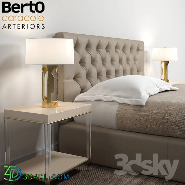 Bed - Berto_Tribeca _ Caracole_Blink of an eye _ Arteriors_Gloria lamp